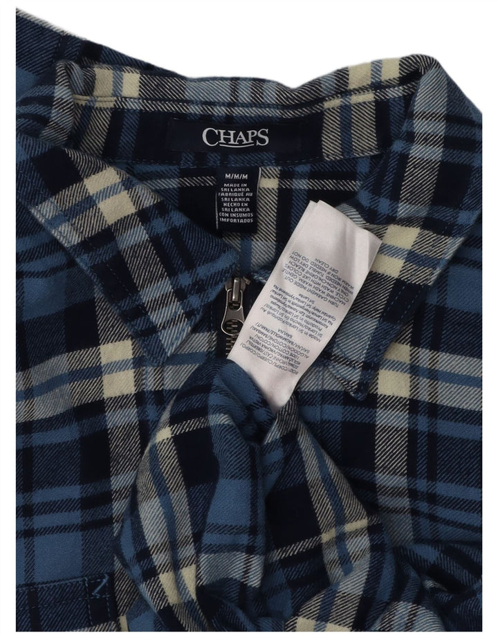 CHAPS Flanell-Pulloverhemd für Damen, UK 14, mittelblau kariert, Baumwolle