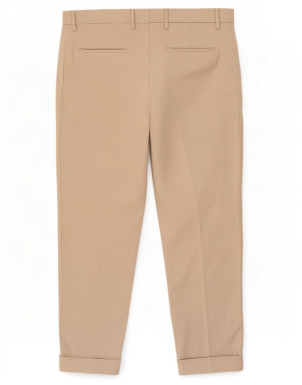 Zara Herren Tapered Casual Hose EU 44 Large W34 L29 Beige Polyester