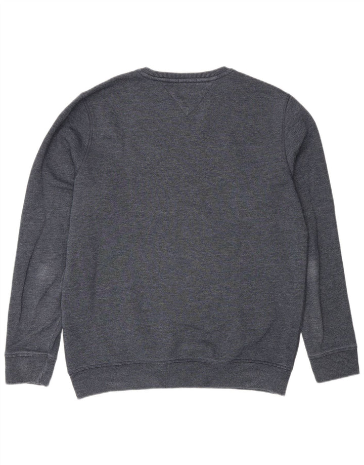 Tommy Hilfiger Herren-Sweatshirt mit normaler Passform, große marineblaue Baumwolle
