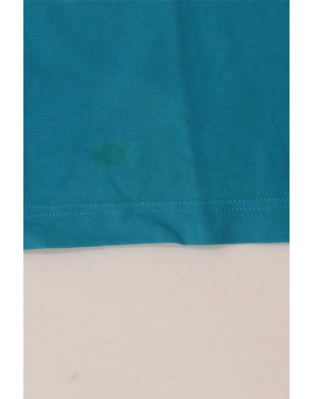 Adidas Damen T-Shirt Top UK 12 Mittelblaue Baumwolle