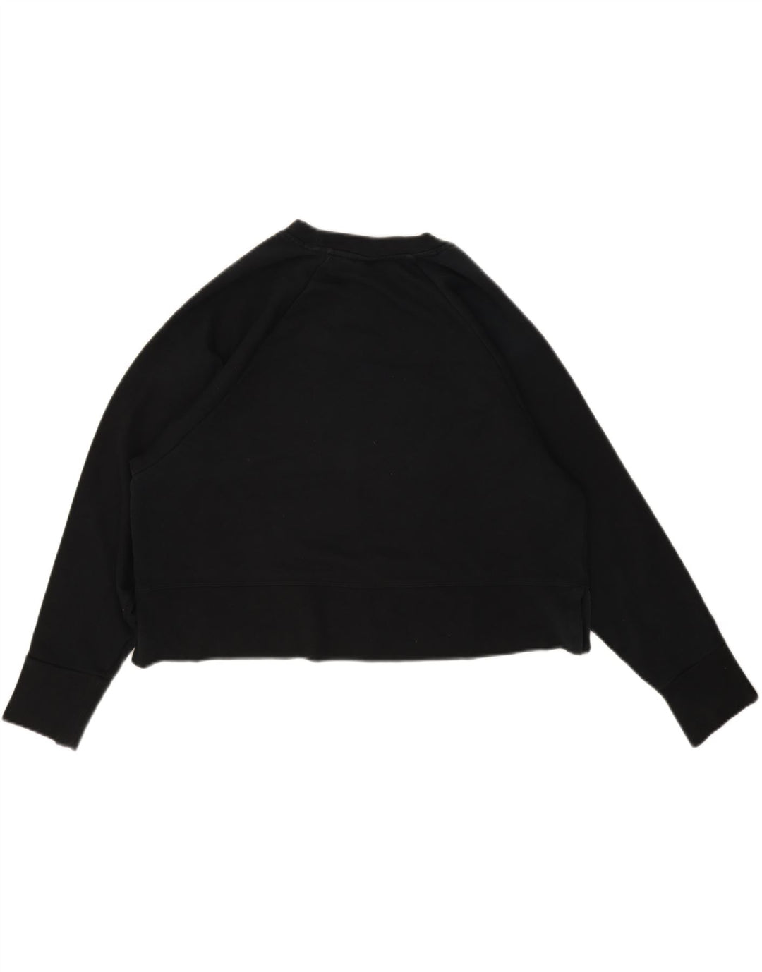 Nike Damen Dri Fit Crop Oversized Sweatshirt Pullover UK 16 Large Schwarz