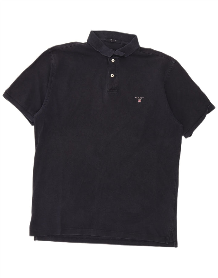 Gant Herren Poloshirt XL Marineblau Baumwolle