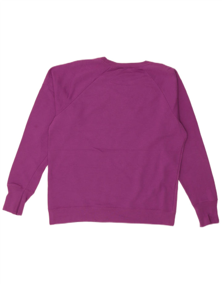 Champion Womens Graphic Sweatshirt Pullover UK 16 Large Lila Polyester