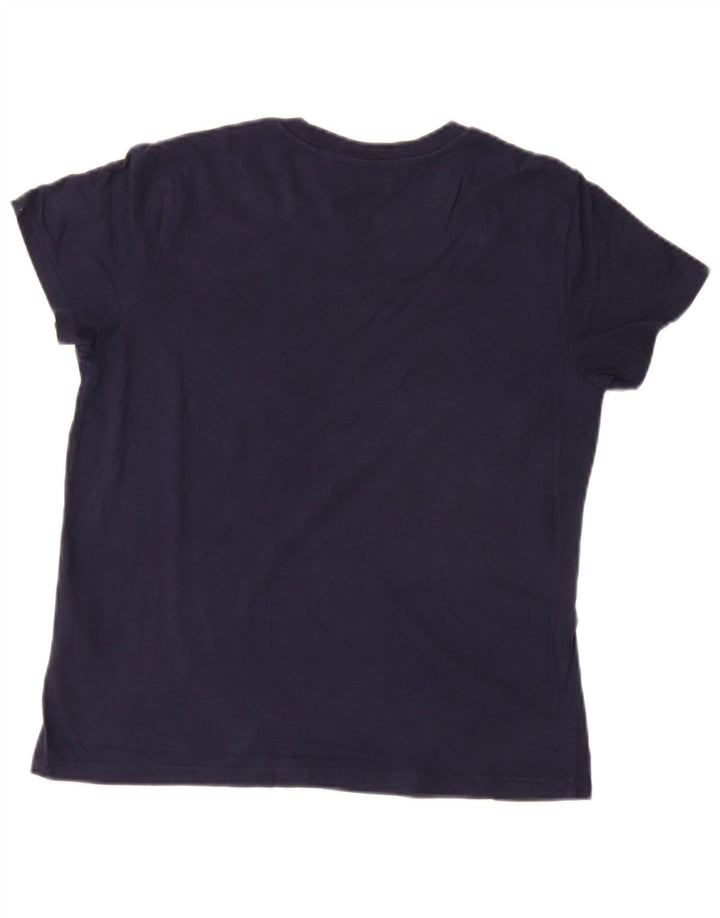 Levi's Damen T-Shirt Top UK 10 Small Marineblau Baumwolle