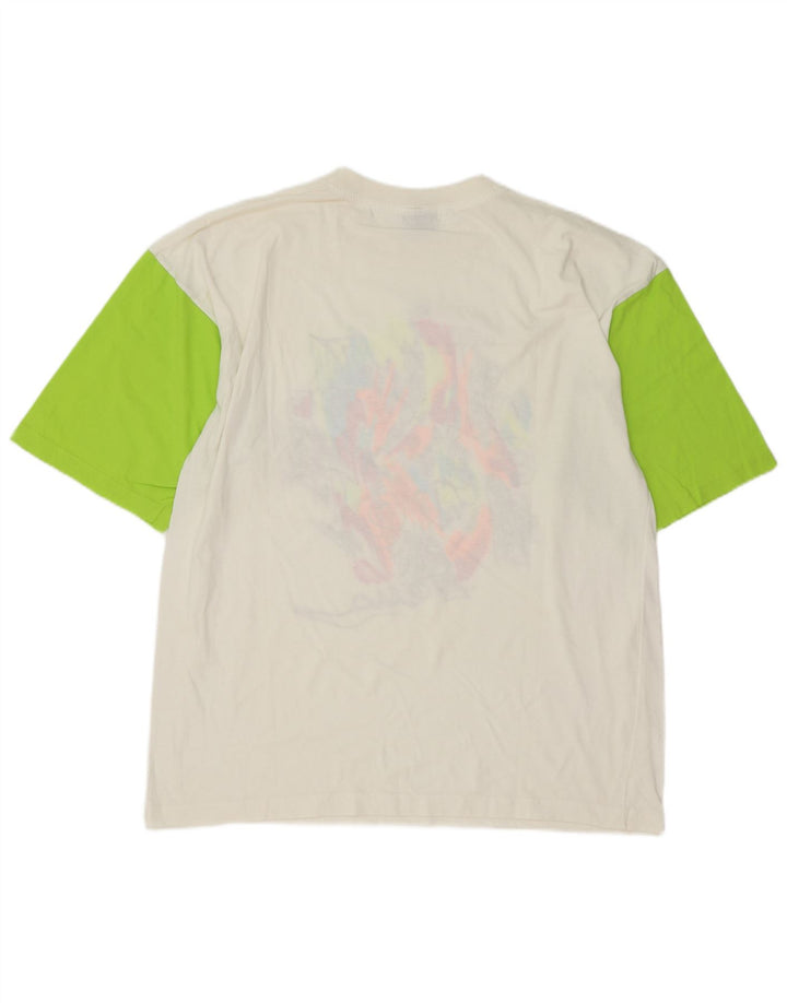 Arena Herren-T-Shirt mit Grafik, groß, aus weißer Baumwolle