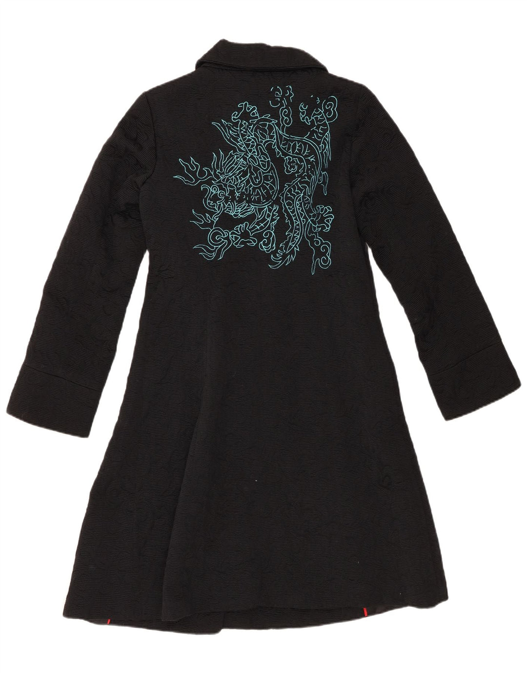 Desigual Damen Mantel EU 40 Mittelschwarze geometrische Baumwolle