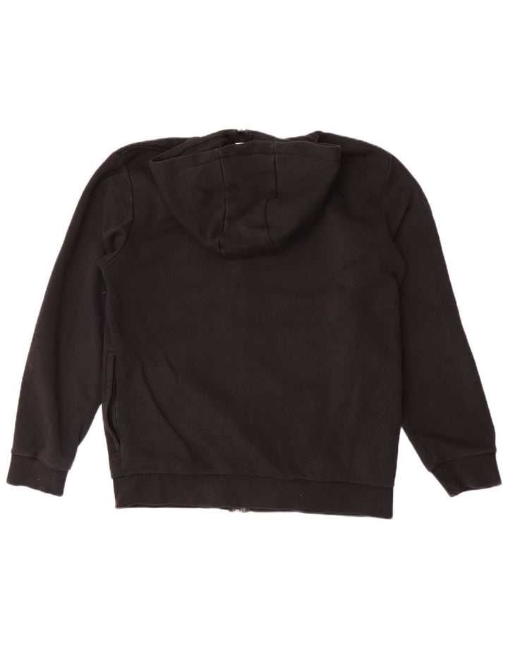 Adidas Herren-Kapuzenpullover mit Reißverschluss, mittelschwarz, Baumwolle