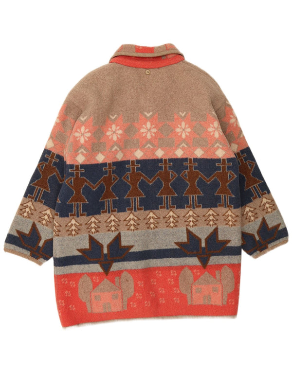 Amourelle Damen Mantel UK 14 Medium Mehrfarbig Fair Isle Neuheit
