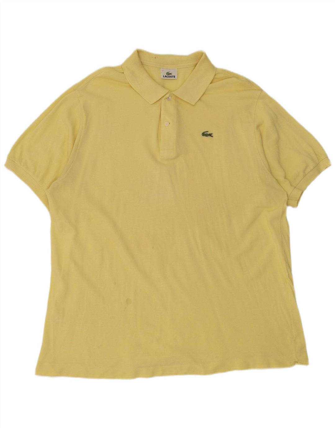 Lacoste Herren Poloshirt Größe 7 2XL Gelbe Baumwolle