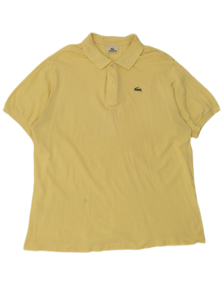 Lacoste Herren Poloshirt Größe 7 2XL Gelbe Baumwolle
