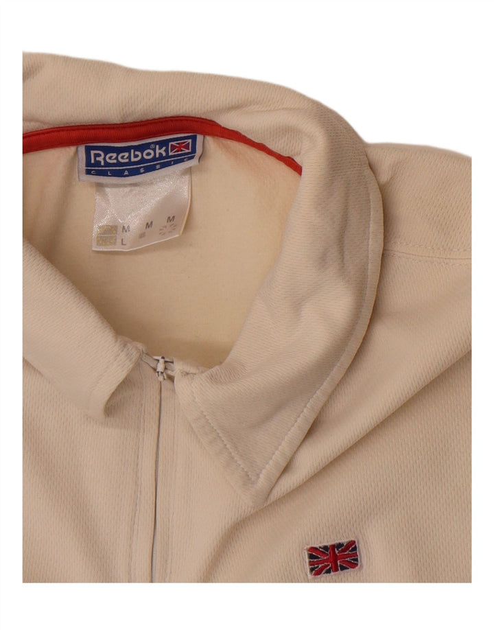 Reebok Herren Loose Fit Poloshirt Medium Off White