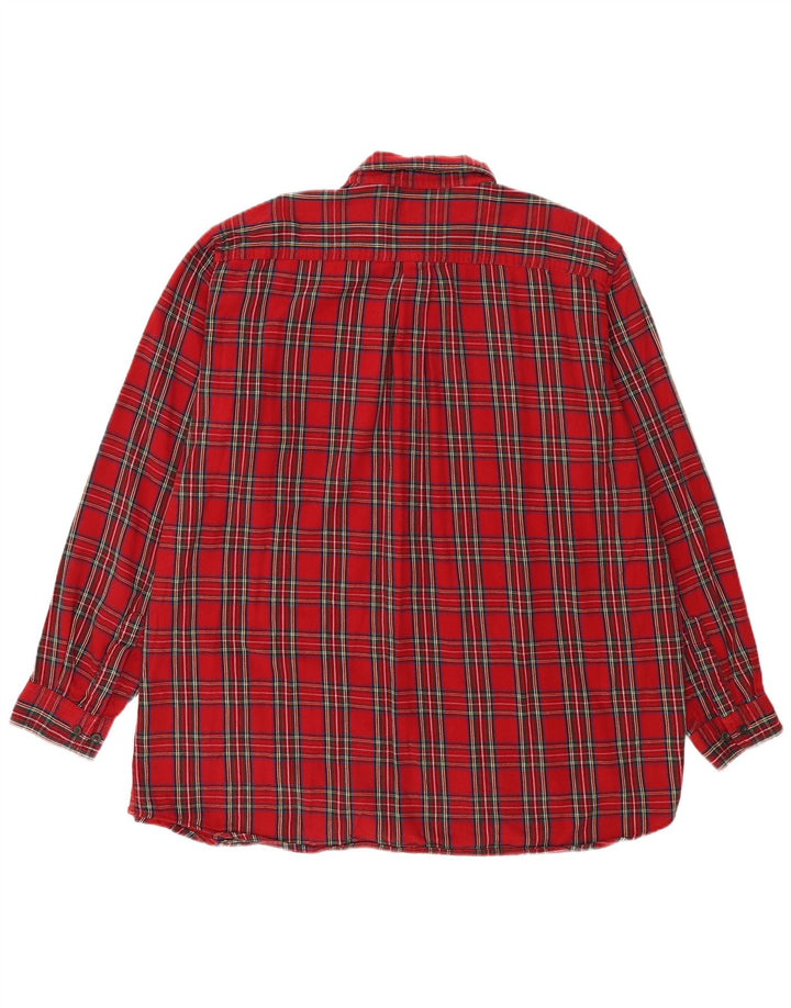 L.L.BEAN Flanellhemd für Herren, groß, Größe 2XL, rot kariert, Baumwolle