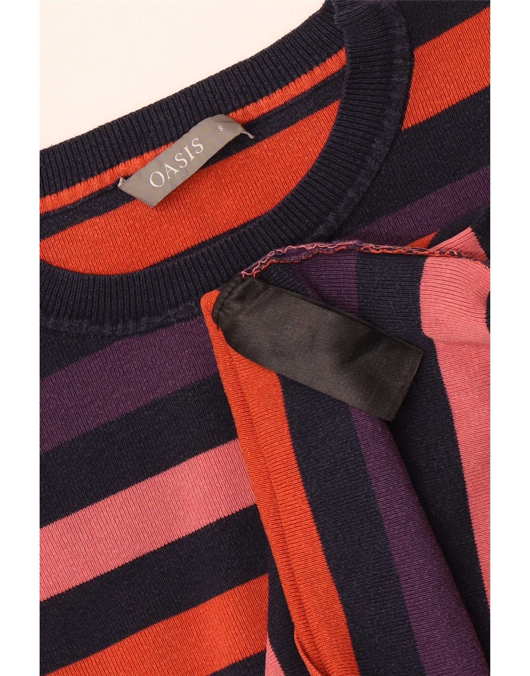 Oasis Damen-Pullover mit Rundhalsausschnitt, Gr. 10, klein, mehrfarbig, gestreift