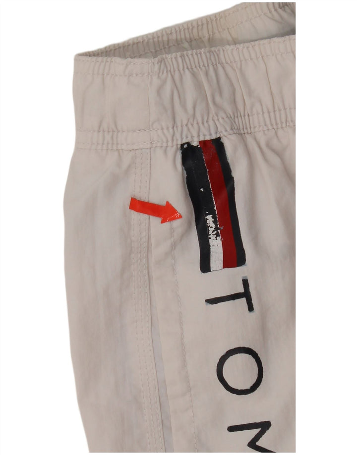Tommy Hilfiger Damen Badeshorts mit Grafik, UK 12, Mittelweiß