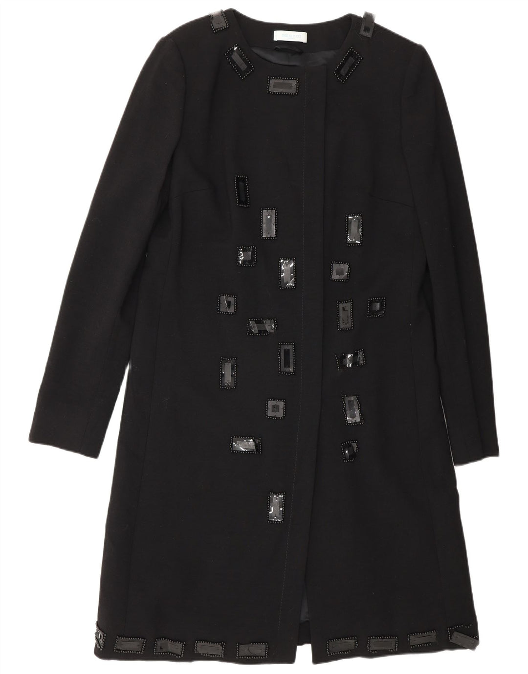 Emilio Pucci Damen Longline Blazer Jacke UK 14 Mittelschwarze Schurwolle