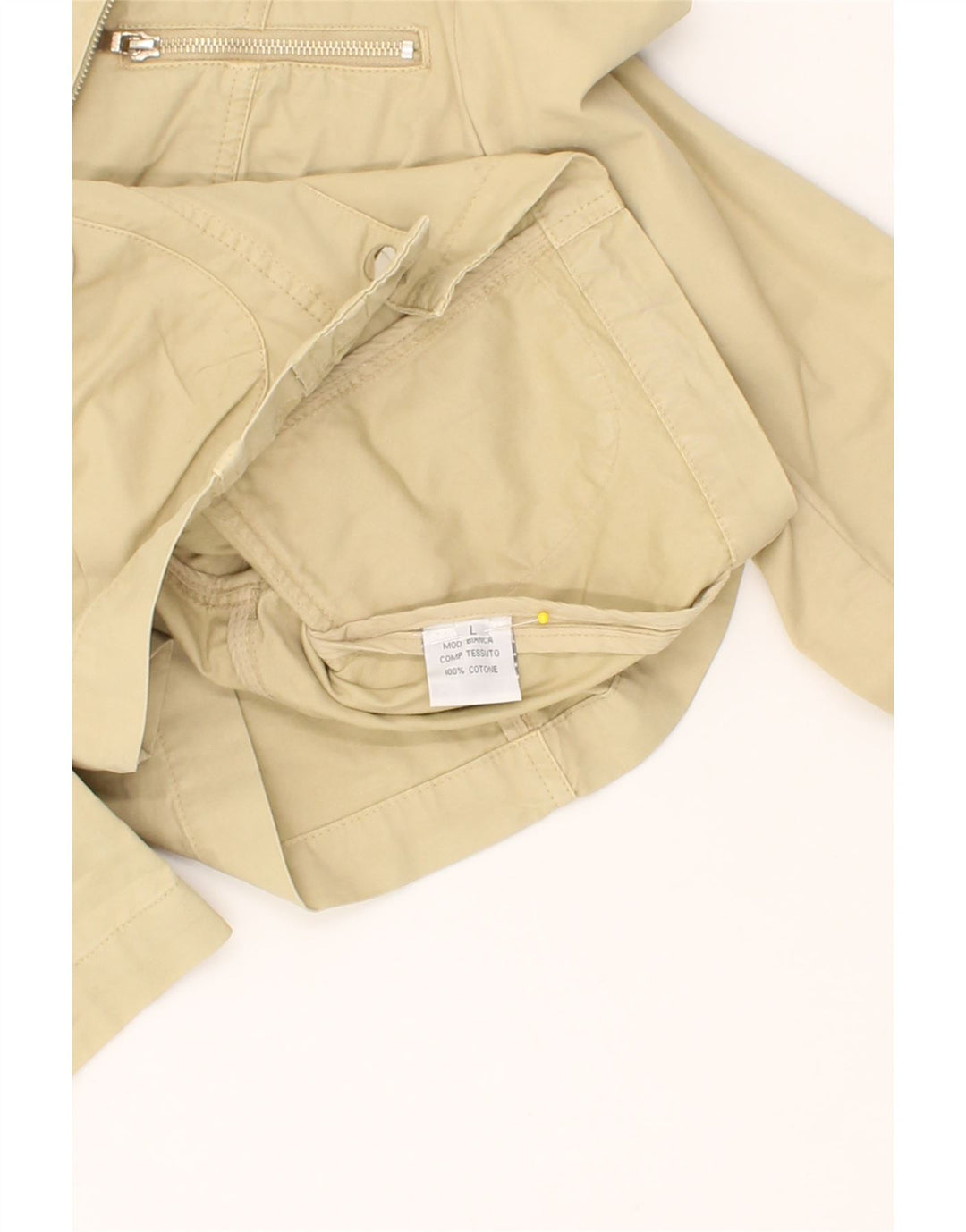 BEST COMPANY Womens Utility Jacket UK 14 Large Beige Cotton Vintage Best Company and Second-Hand Best Company from Messina Hembry 