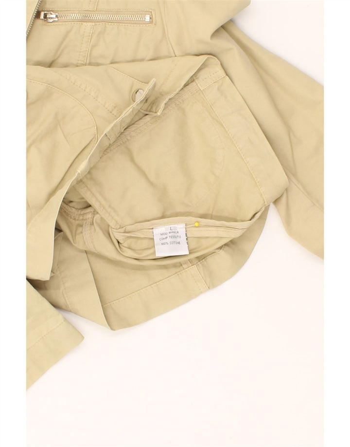 BEST COMPANY Womens Utility Jacket UK 14 Large Beige Cotton Vintage Best Company and Second-Hand Best Company from Messina Hembry 