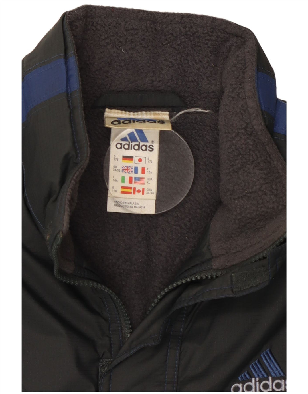 Adidas Windjacke für Jungen, 15–16 Jahre, schwarzes Colourblock-Polyester