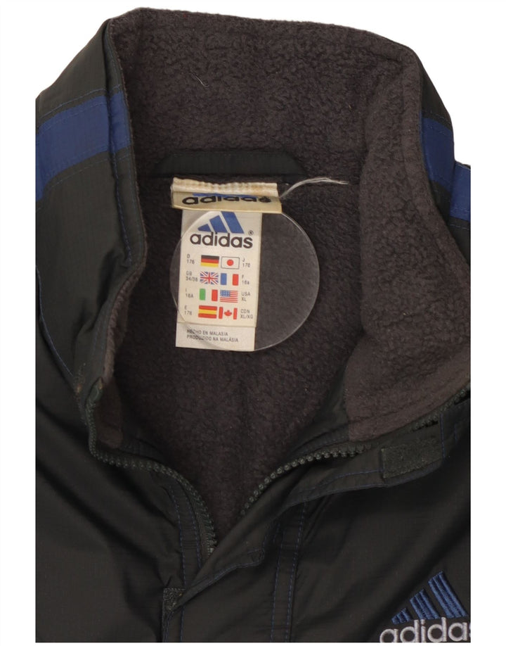 Adidas Windjacke für Jungen, 15–16 Jahre, schwarzes Colourblock-Polyester