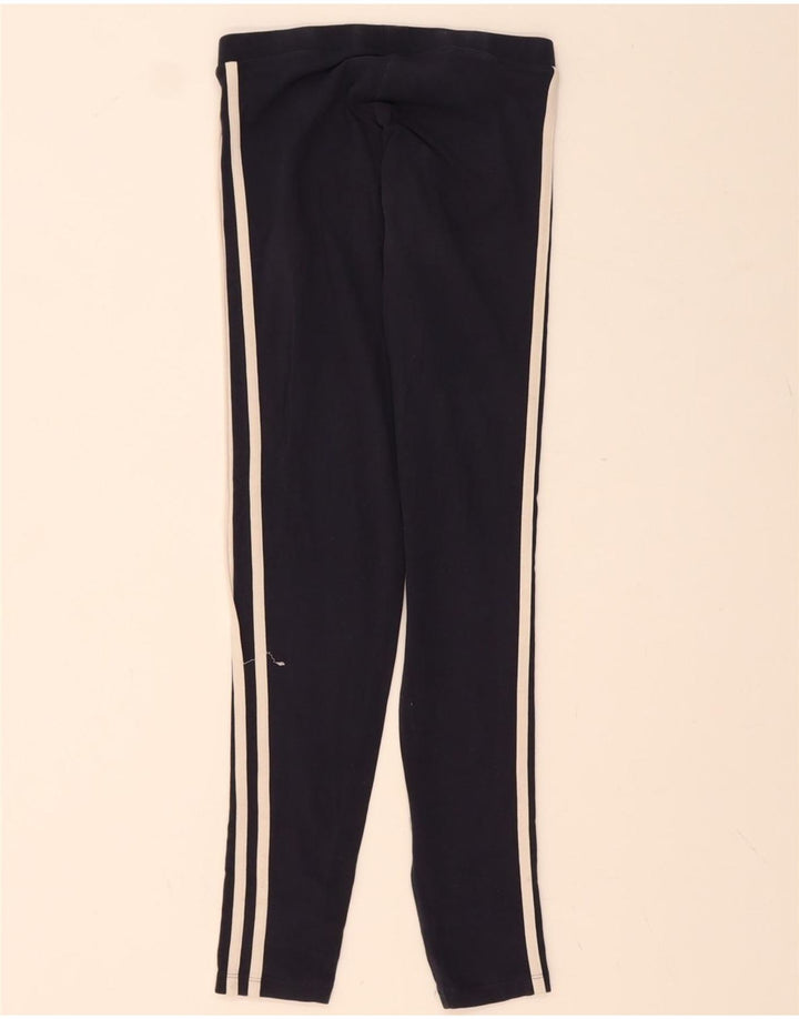 ADIDAS Womens Leggings UK 8 Small  Navy Blue Cotton Vintage Adidas and Second-Hand Adidas from Messina Hembry 