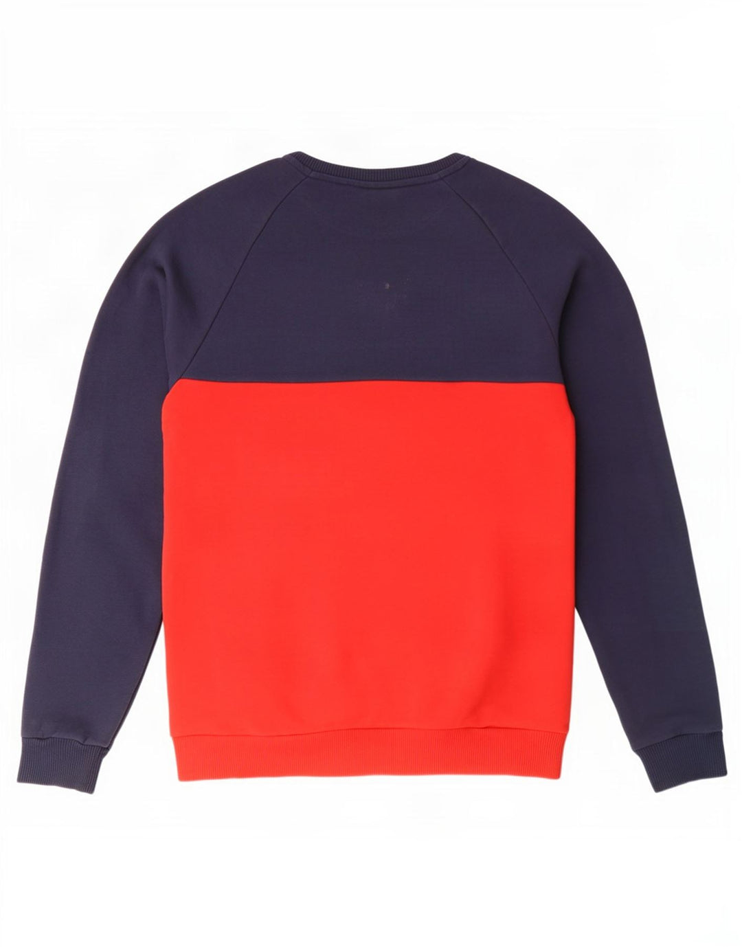 Fila Herren-Sweatshirt-Pullover aus mittelblauer, marineblauer Colourblock-Baumwolle