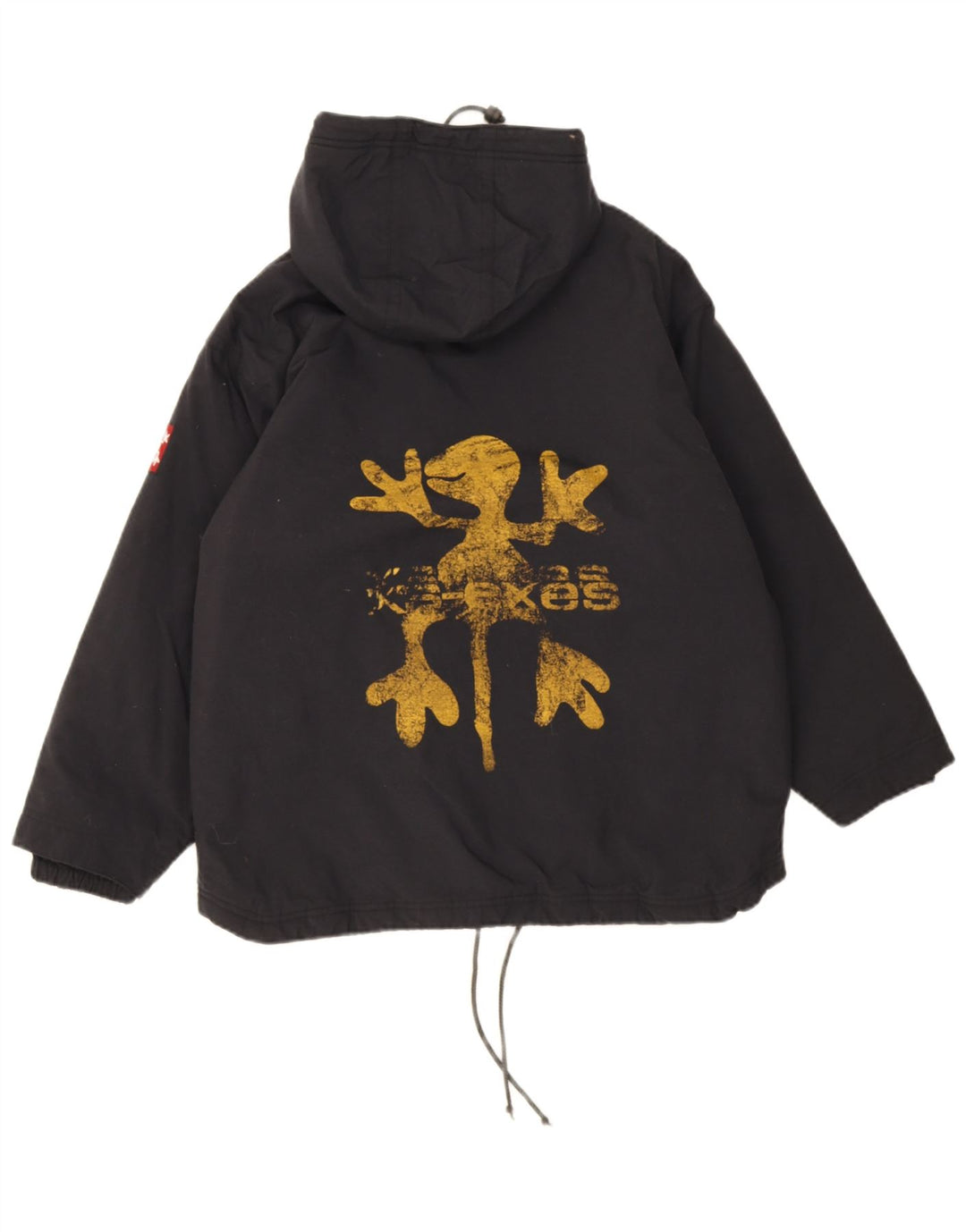 XS Exes Windjacke mit Kapuze für Jungen, 12–13 Jahre, schwarzes Polyamid