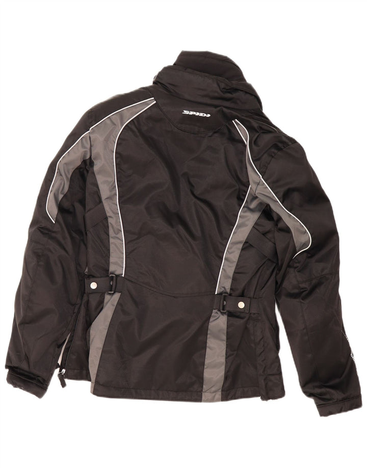 Übergroße Racer-Jacke von Spidi für Damen, UK 10, Größe S, Schwarz, Farbblock