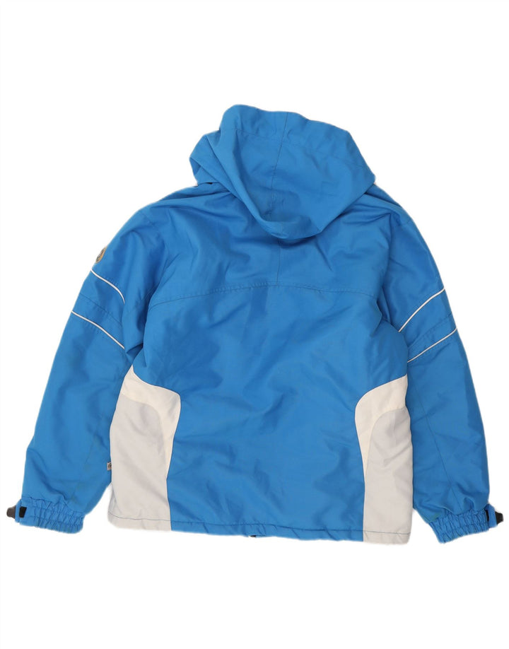 BRUGI Herren-Windjacke mit Kapuze, UK 38, mittelblau, Farbblock
