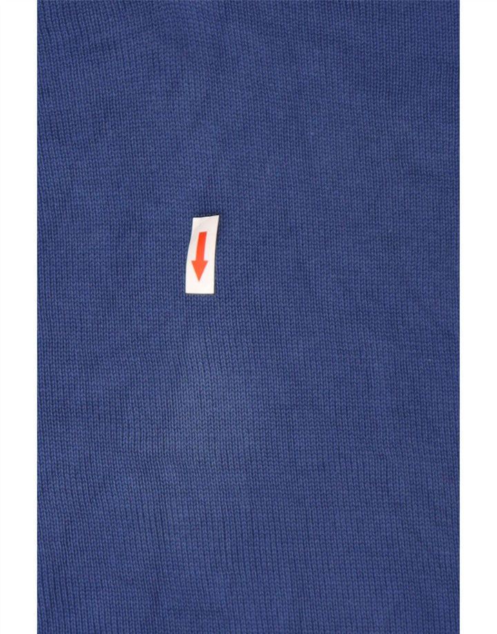 Marks & Spencer Herren-Pullover, reguläre Passform, V-Ausschnitt, Größe L, Blau, Baumwolle