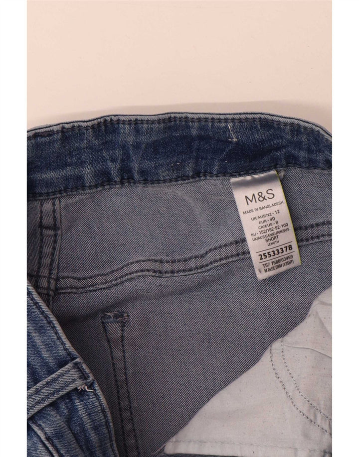 Marks & Spencer Damen Straight Jeans UK 12 Medium W30 L29 Blaue Baumwolle