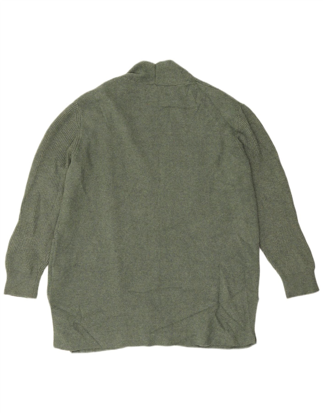 Marks & Spencer Damen Longline Open Cardigan Pullover UK 16 Large Khaki
