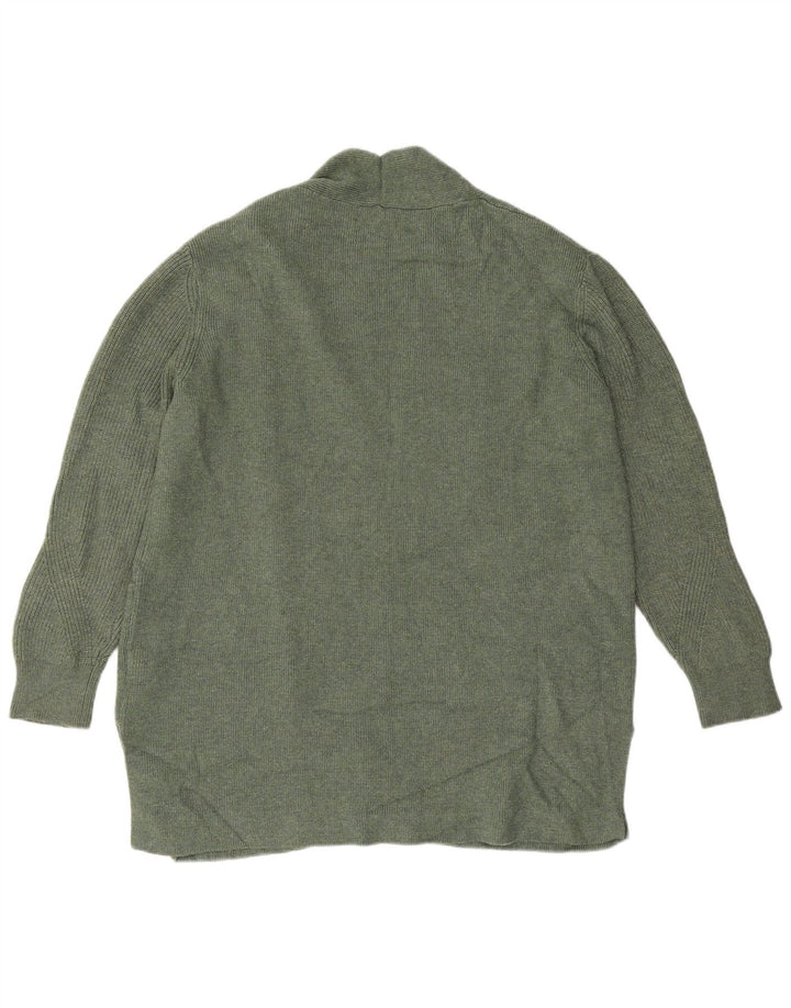 Marks & Spencer Damen Longline Open Cardigan Pullover UK 16 Large Khaki