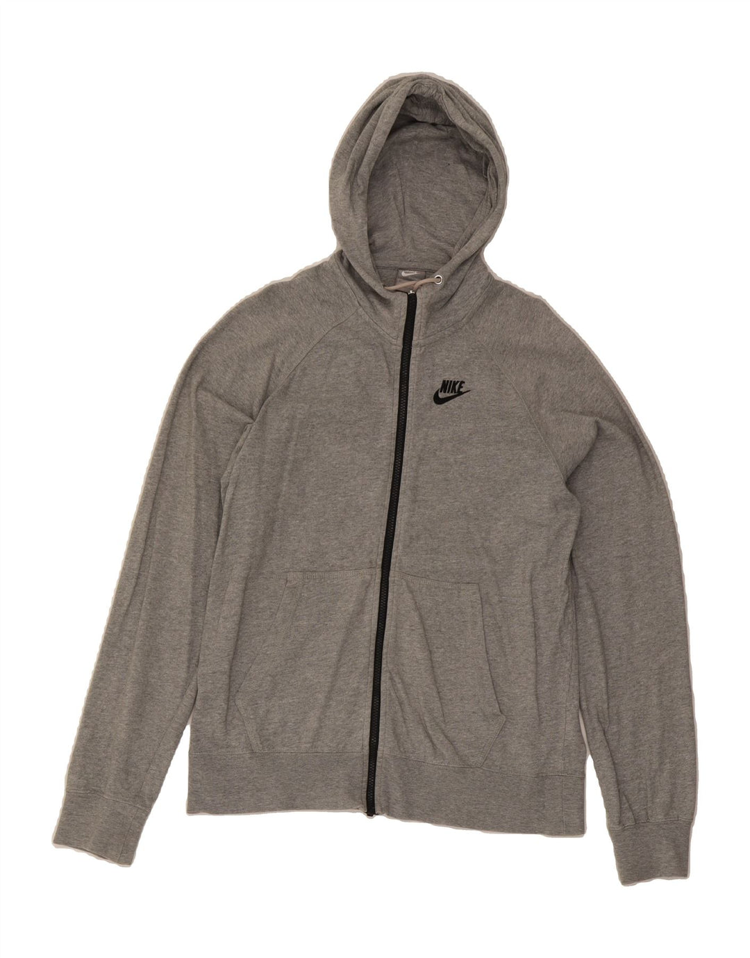 NIKE Mens Zip Hoodie Sweater Medium Grey Cotton Vintage Nike and Second-Hand Nike from Messina Hembry 