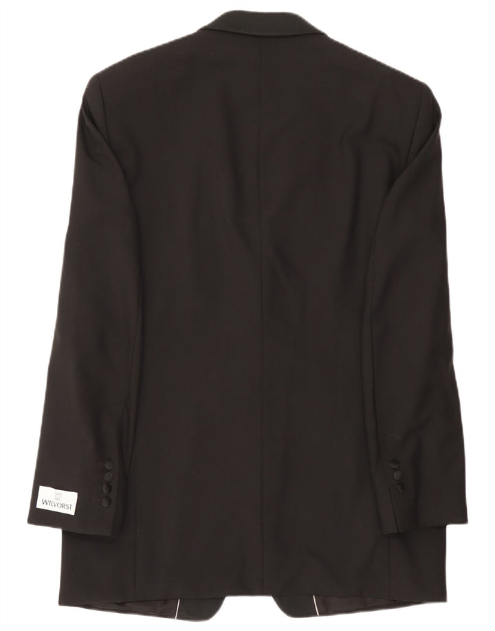 Wilvorst Herren-Blazer mit 1 Knopf, EU 50, große schwarze Wolle