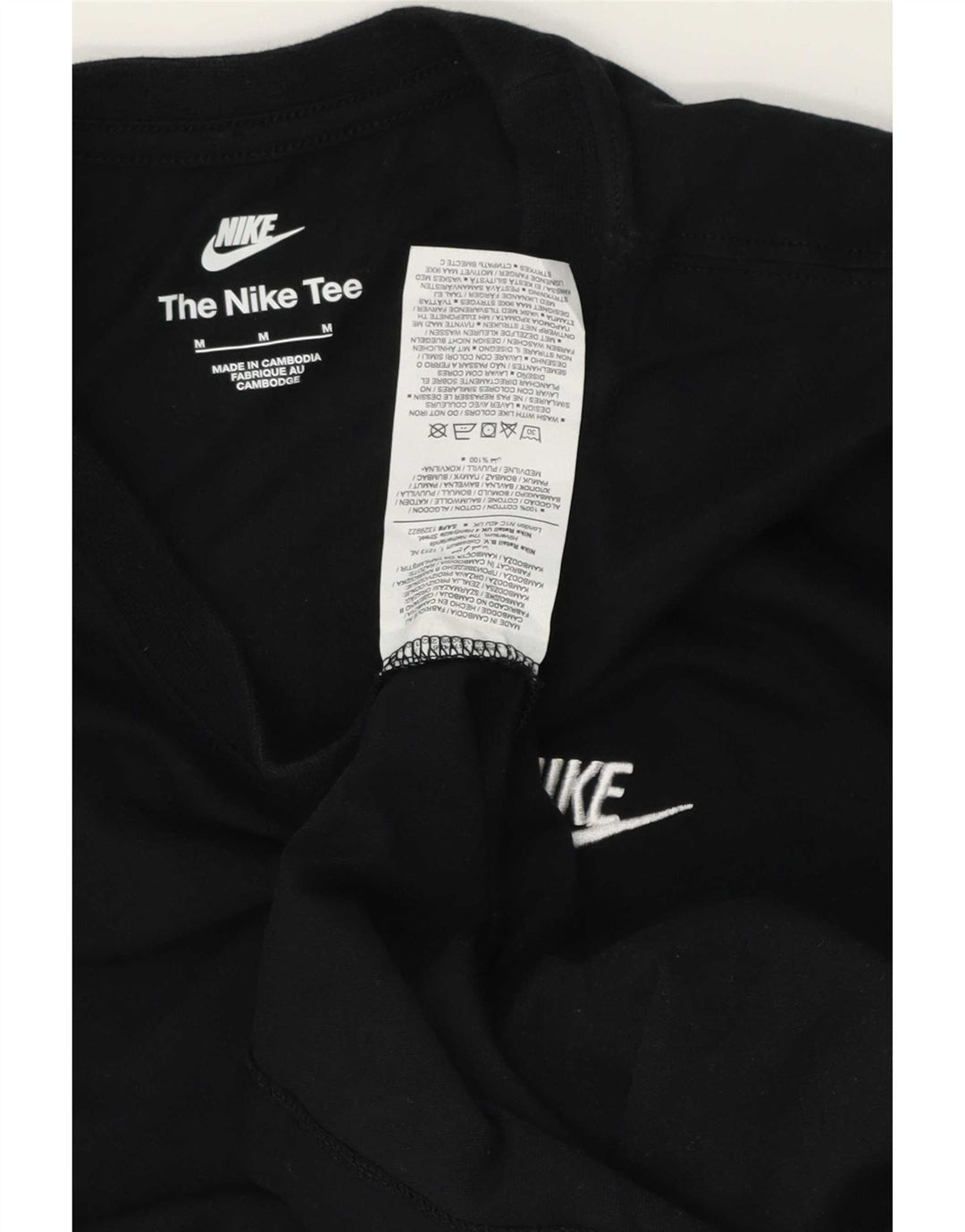 Nike Herren-Langarmoberteil aus mittelschwarzer Baumwolle