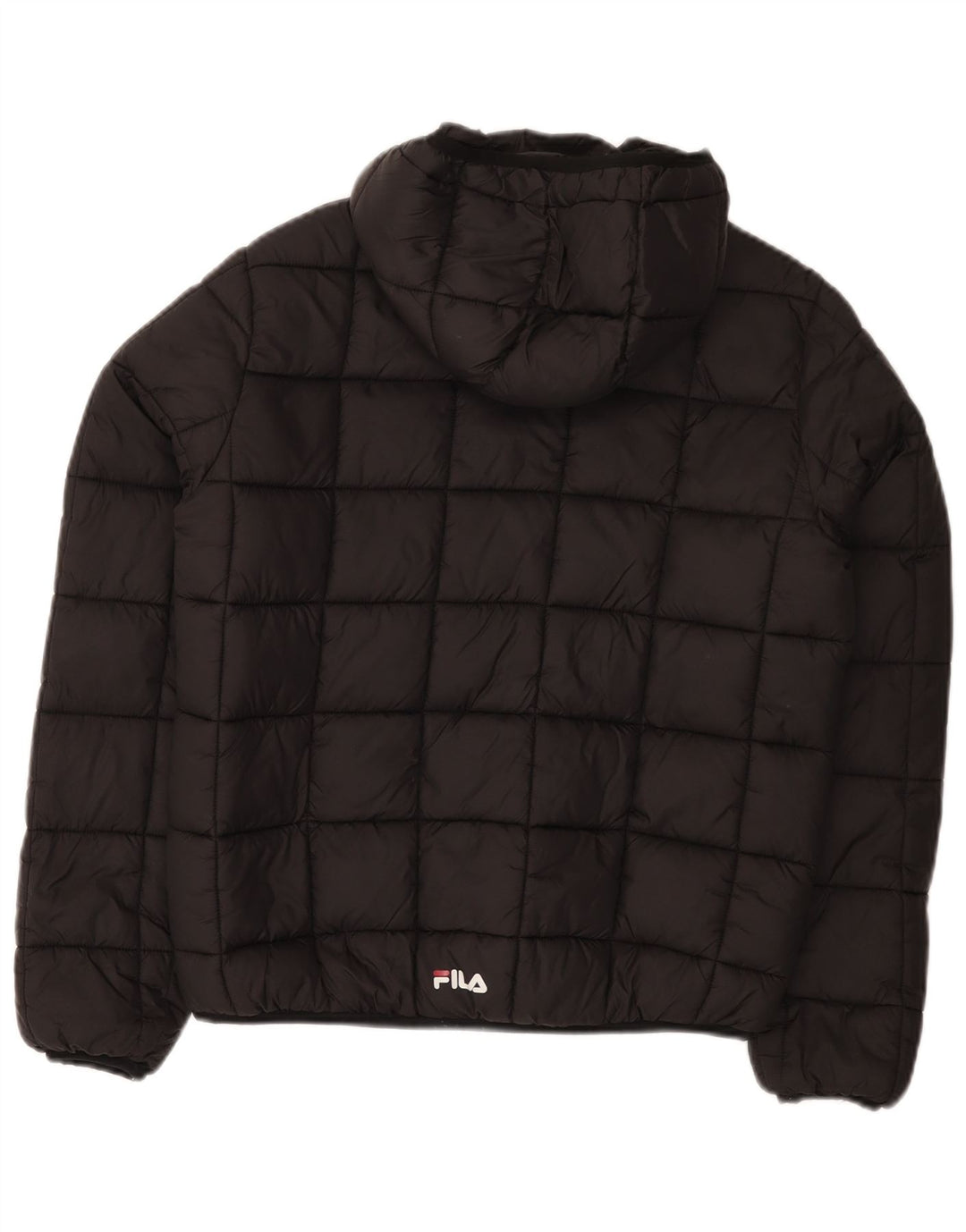 Fila Wattierte Jacke mit Kapuze für Jungen, 13–14 Jahre, Schwarz