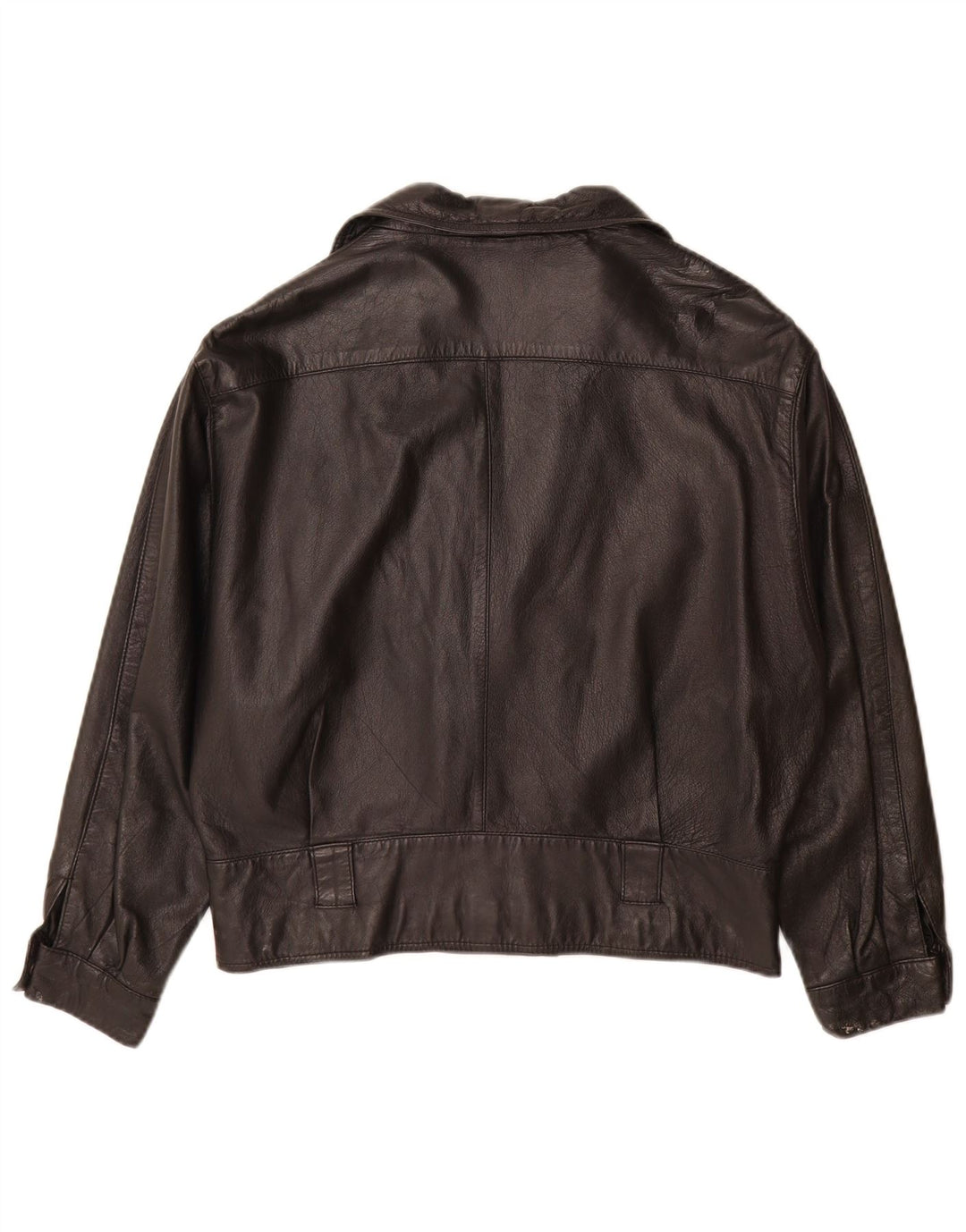 Vintage Damen Lederjacke EU 38 Mittelschwarzes Leder