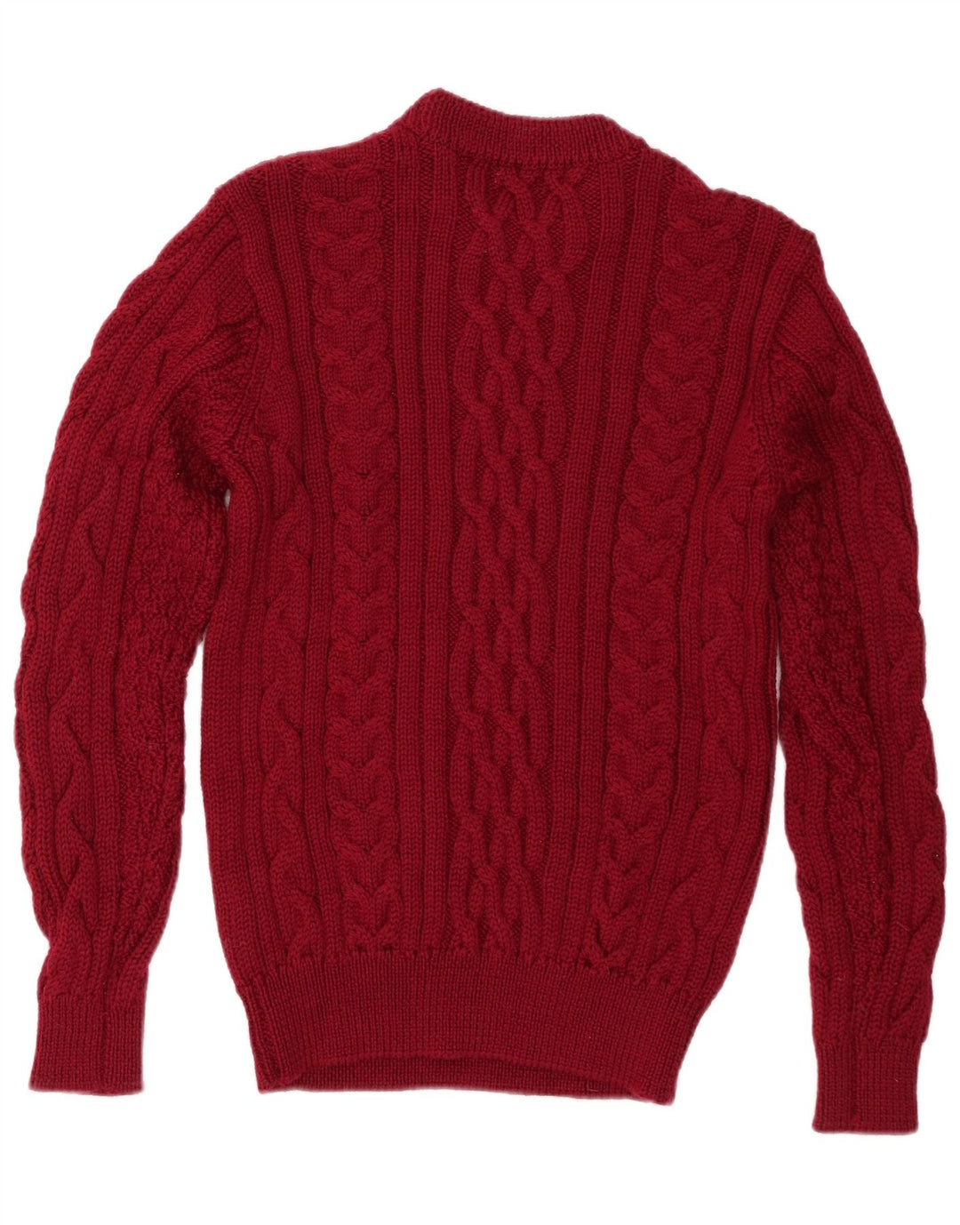 WoolOvers Herren-Pullover mit Rundhalsausschnitt, mittlere kastanienbraune Wolle