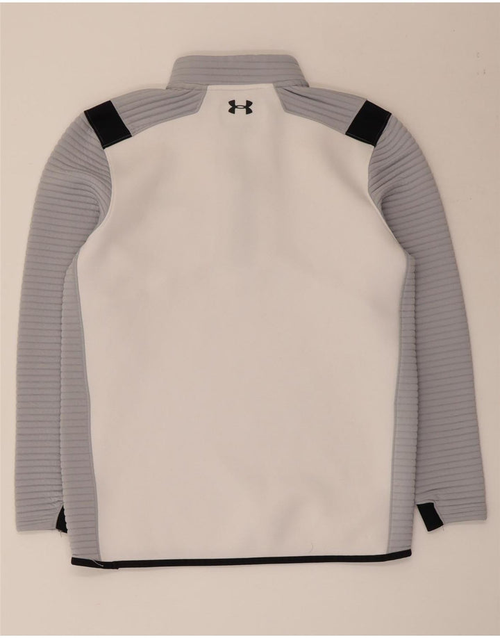 Under Armour Herren Cold Gear Pullover-Trainingsanzug-Oberteil, Mittelweiß, Farbblock