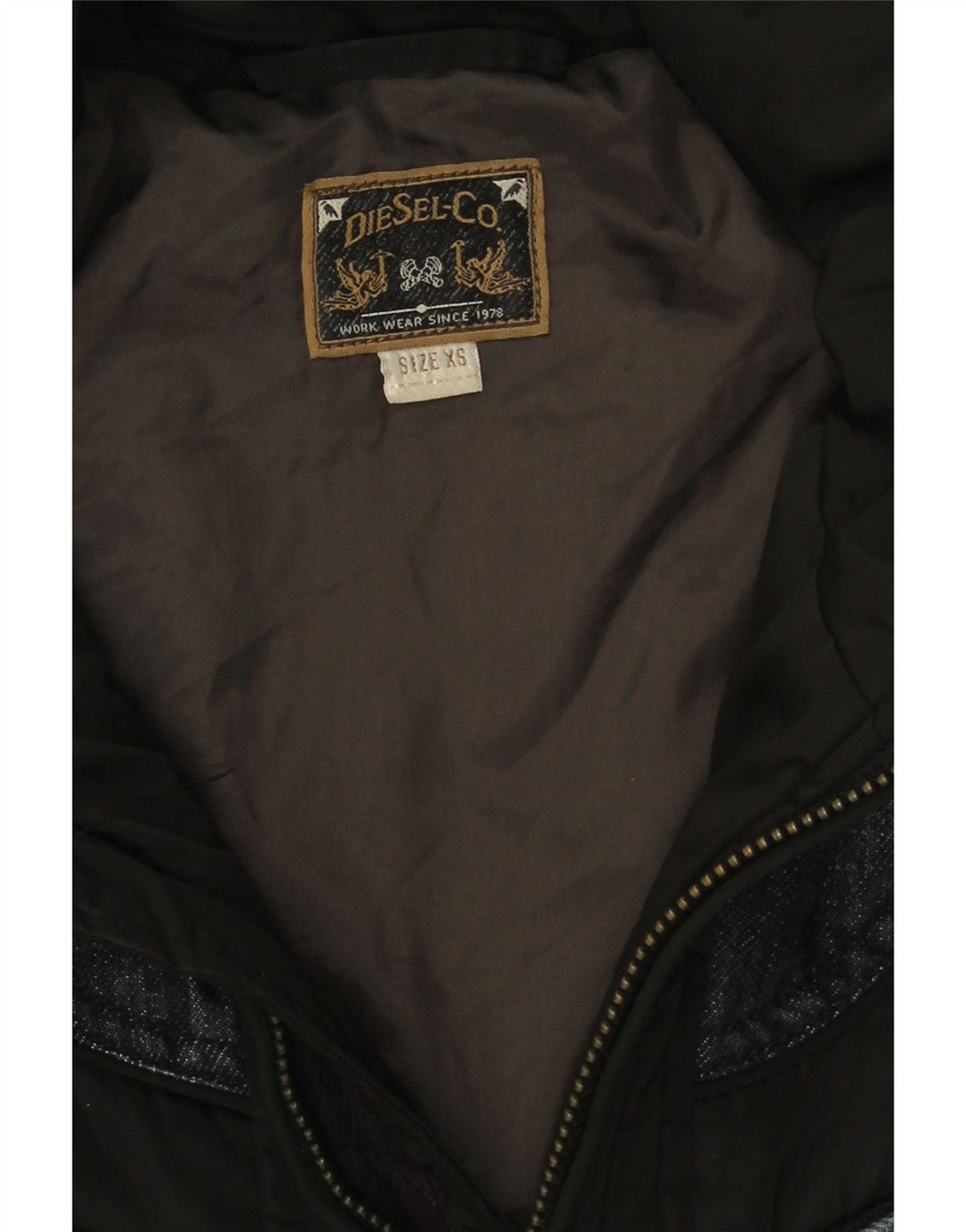 Diesel Damen-Kapuzen-Übergröße, gepolsterte Jacke, UK 6, XS, Schwarz