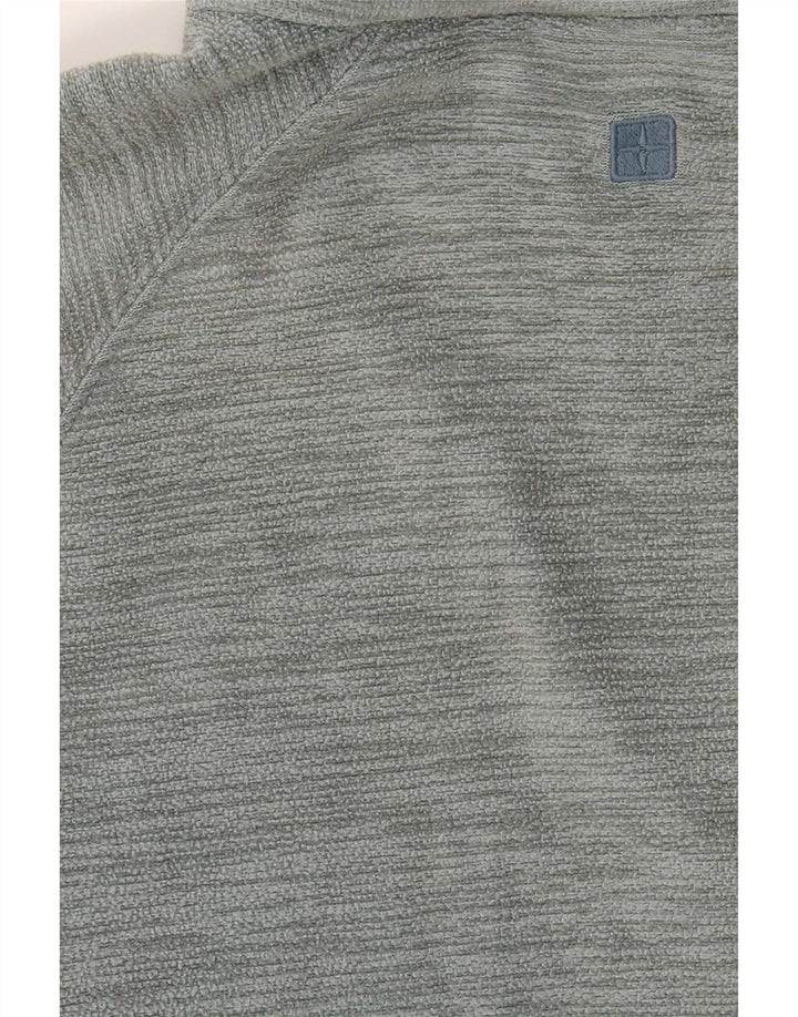 Mountain Warehouse Herren-Fleecepullover mit Reißverschluss am Kragen, Mittelblau