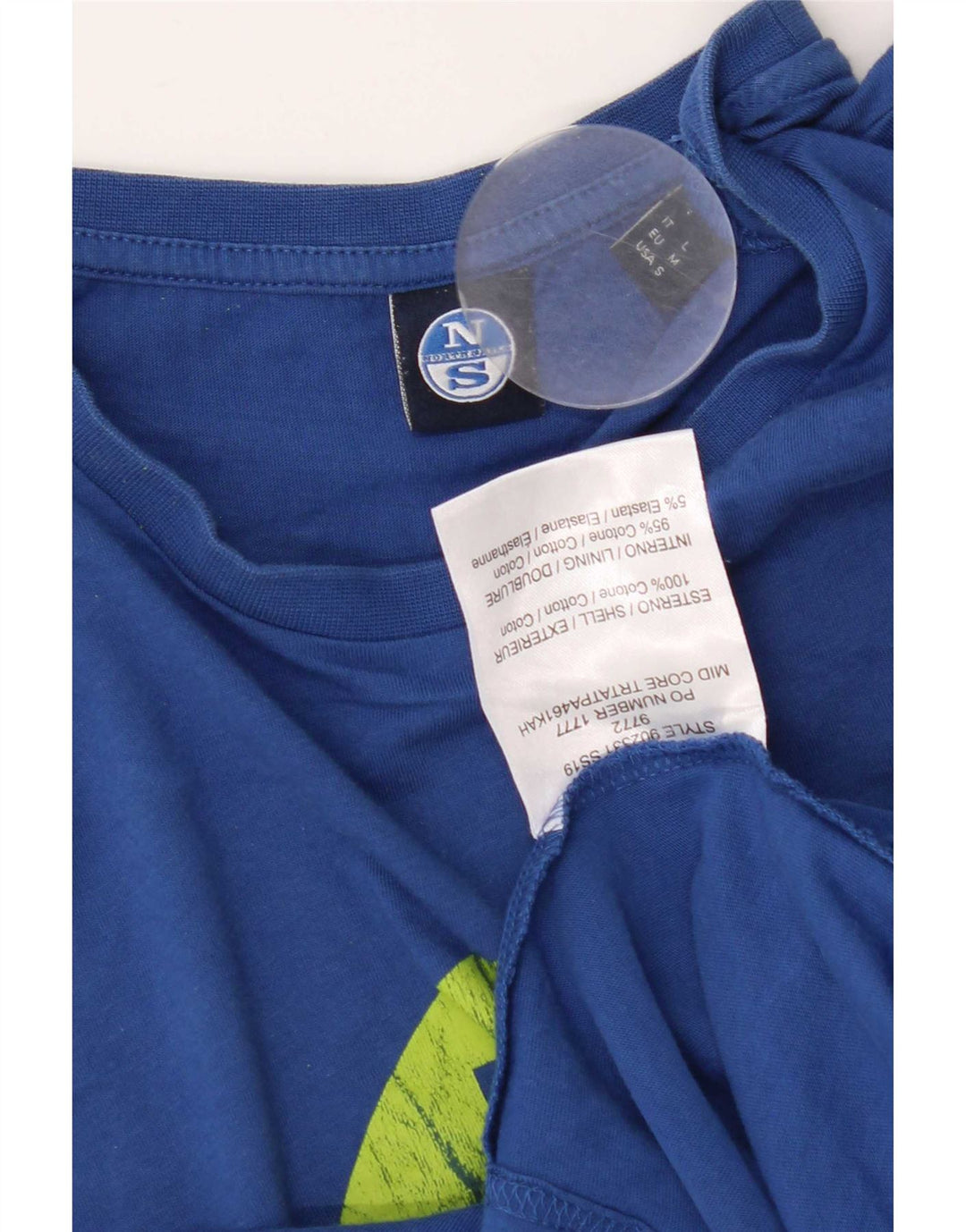 North Sails Herren-T-Shirt mit Grafik, mittelblaue Baumwolle