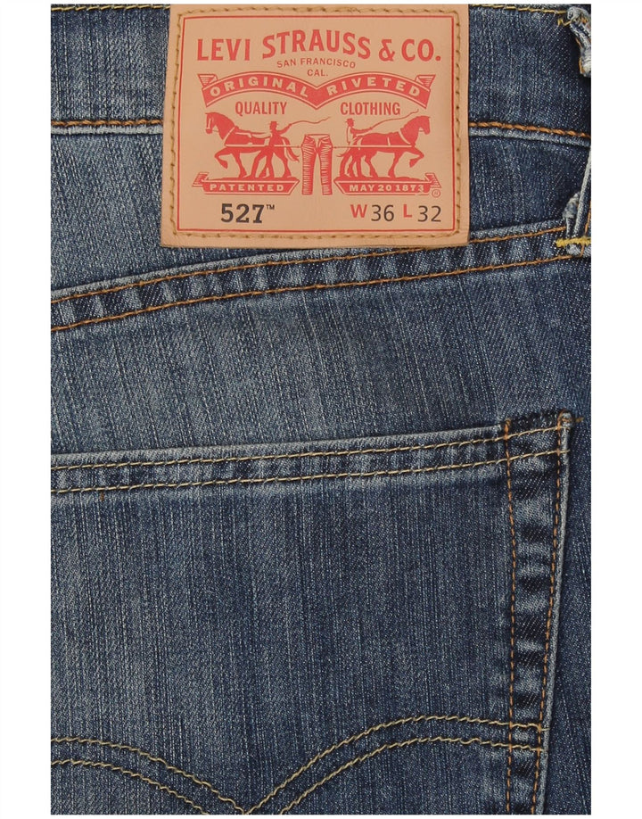 Levi's Herren 527 Bootcut Jeans W36 L28 Blaue Baumwolle