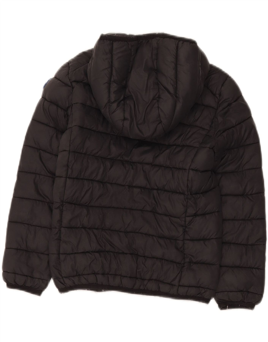 Invicta Wattierte Jacke mit Kapuze für Jungen, 7–8 Jahre, schwarzes Polyamid