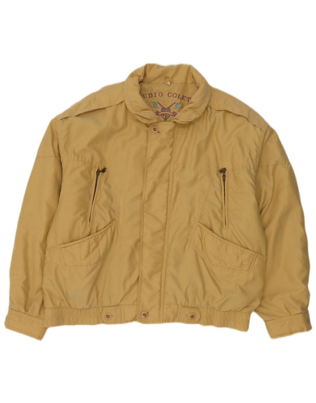 Studio Coletti Herren Bomberjacke UK 42 XL Gelbes Nylon