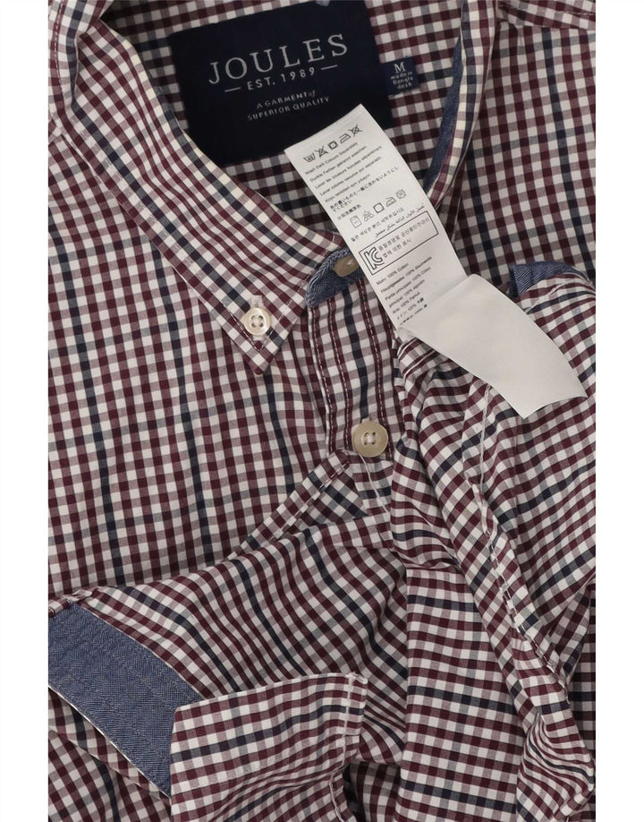 Joules Herren-Hemd, mittelgroß, Burgunderrot, Gingham-Baumwolle