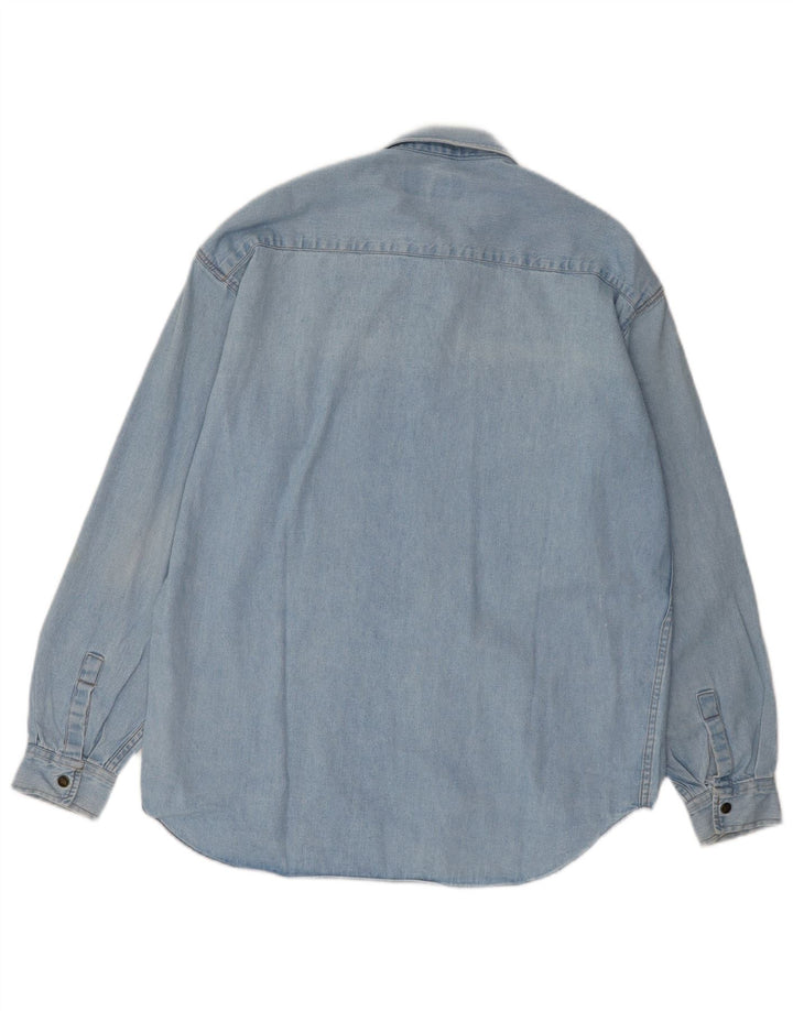 Vintage Herren Jeanshemd mittelblaue Baumwolle