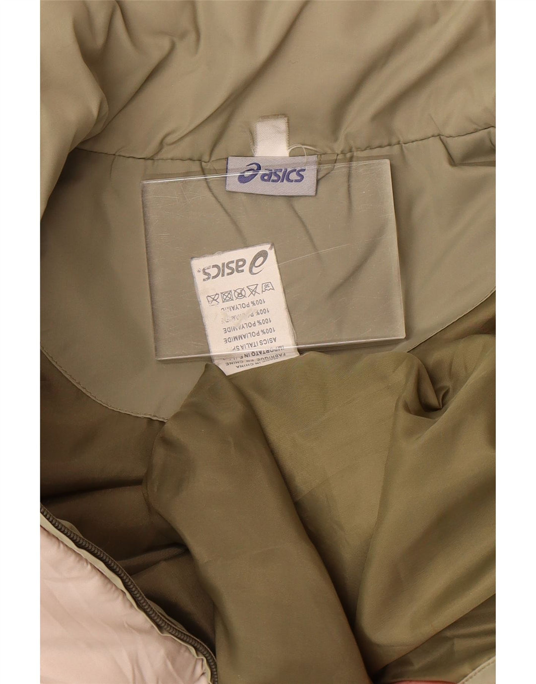 ASICS Wattierte Damenweste UK 14 Medium Khaki Colourblock Polyester