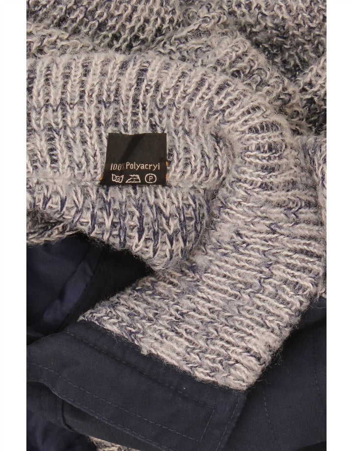 Mark Astor Herren-Strickjacke, klein, marineblau geflecktes Polyacryl