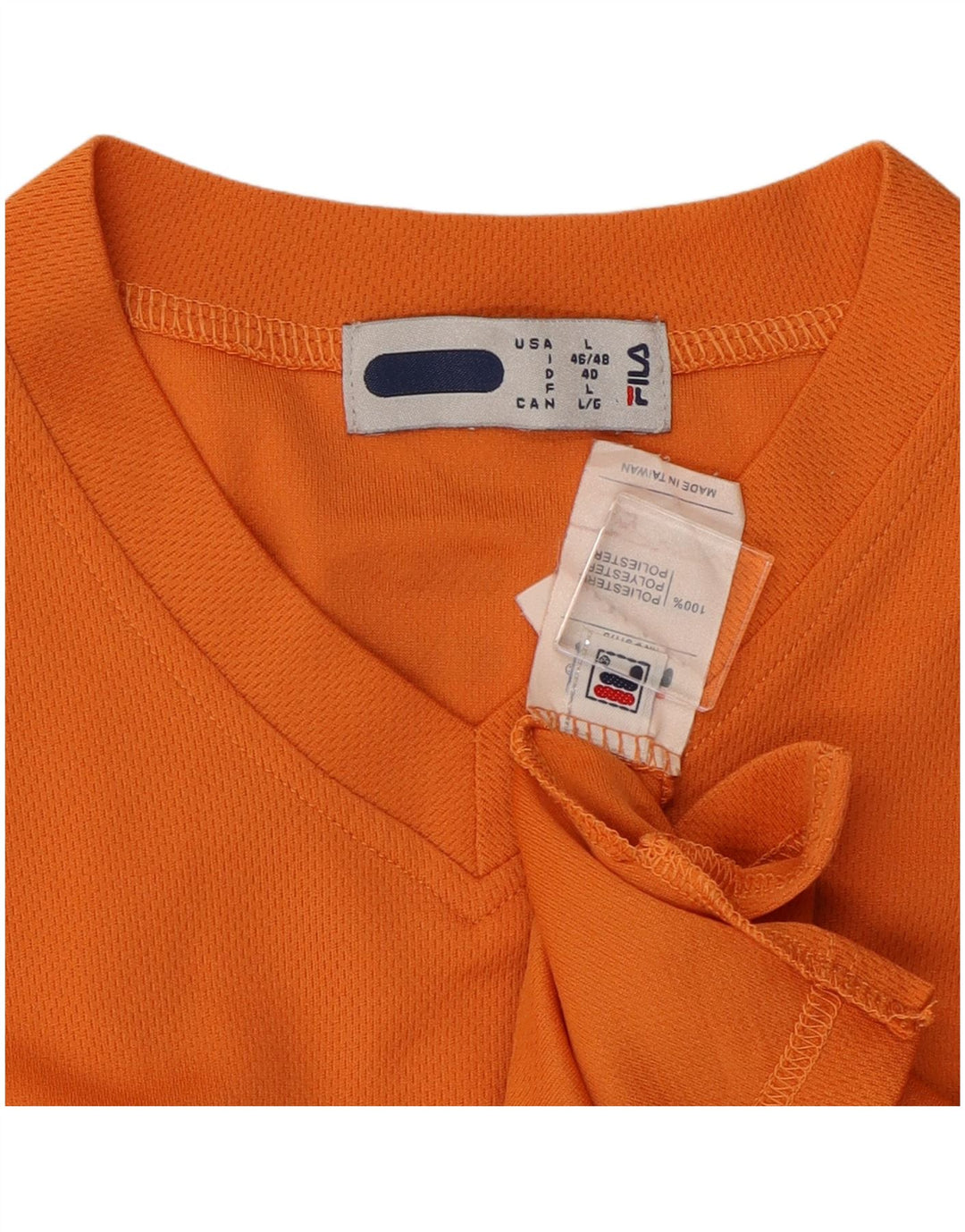 FILA Damen T-Shirt Top UK 16 Large Orange Polyester